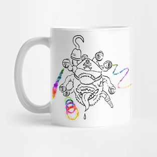 Piracy is in the Eye of the Beholder - rainbow & black - ttrpg LGBTQ+ Mug